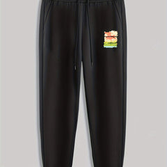 Landscape Painting Print Men's Pants Drawstring Sweatpants Casual Trousers