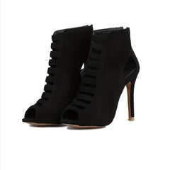 Women's Stiletto Heel Peep Toe Ankle Boots