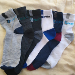 Men's Mid Crew Sport Socks - Sweat Absorbing Breathable Socks