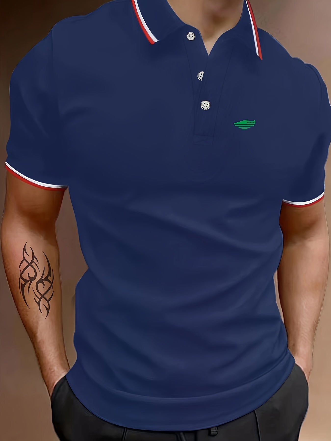 Men's Breathable Golf Short Sleeve Shirt for Training