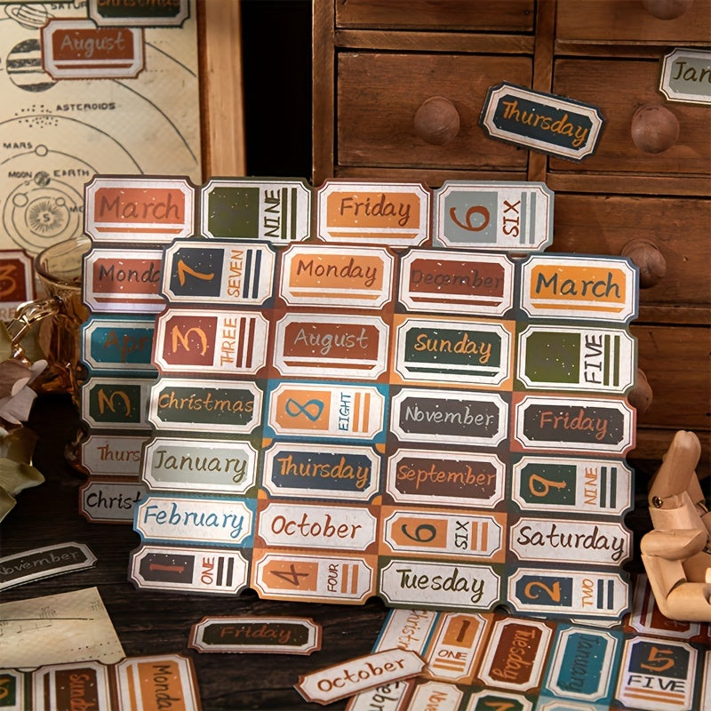 Yellowed Paper Series Retro Stickers Bundle