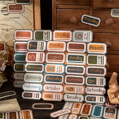 Yellowed Paper Series Retro Stickers Bundle
