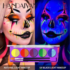 UV Water Soluble Body Paint Halloween Makeup Palette