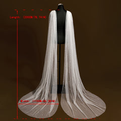 Romantic Handcrafted Beaded Long Shawl for Brides, Wedding Dress Accessory