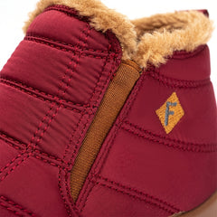 Women's Winter Snow Boots Fleece Lined Waterproof Slip-On Shoes