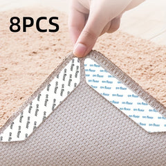 8pcs Reusable Washable Rug Grippers Non Slip Rug Pads for Hardwood Floors