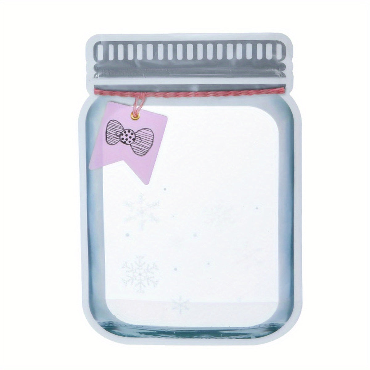 5pcs Portable Mason Jar Shaped Food Sealed Bag for Travel Baking Snack Tea Bag