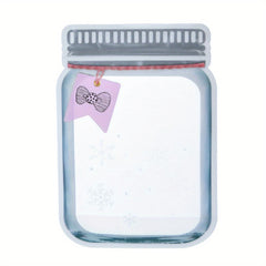 5pcs Portable Mason Jar Shaped Food Sealed Bag for Travel Baking Snack Tea Bag