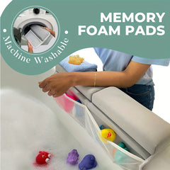 Baby Bath Kneeler & Elbow Rest Set with Memory Foam Thickest Pad