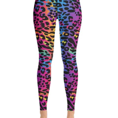 Colorful Leopard Print High Waist Leggings