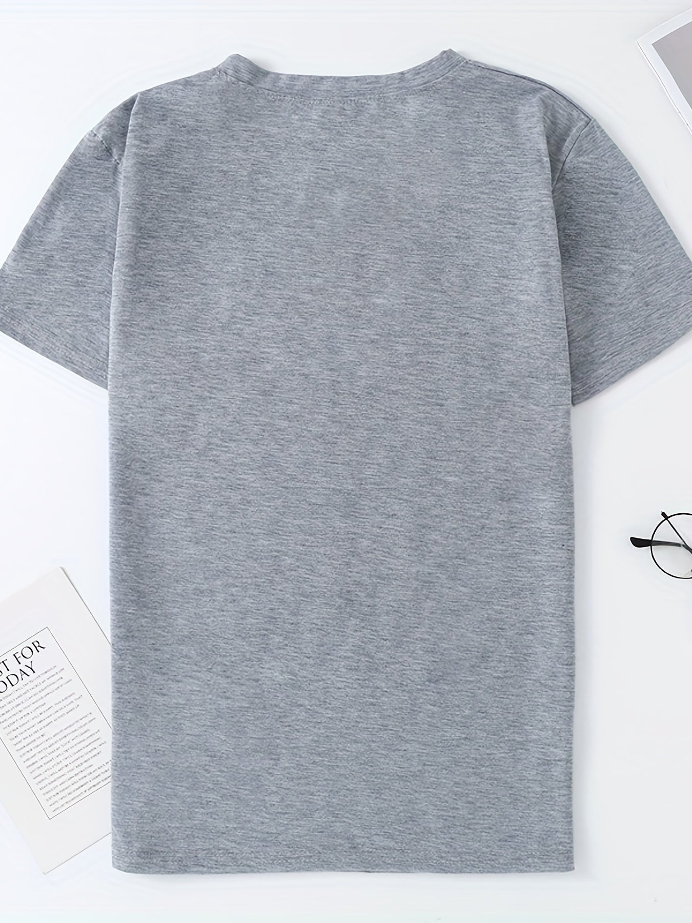 Letter Graphic Round Neck Casual Sports T shirts