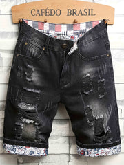 Men's Ripped Jeans Casual Royal Shorts