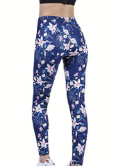 Floral Printed Yoga Pants High Waist Leggings