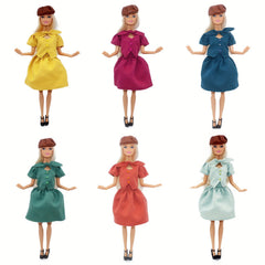 2pcs Doll Skirts Office Lady Dress For 11.5in Doll 80s Vintage Doll Suit