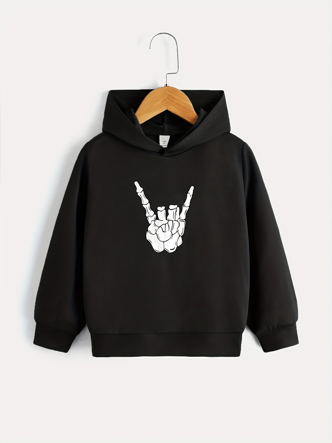 2pcs Boys Letter Print Hooded Sweatshirt Spring Fall Kids Clothing