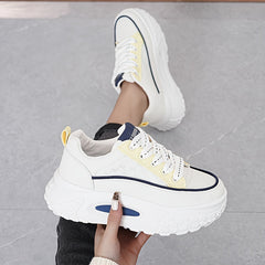 Waterproof Platform Chunky Sneakers Height Increasing Running Shoes