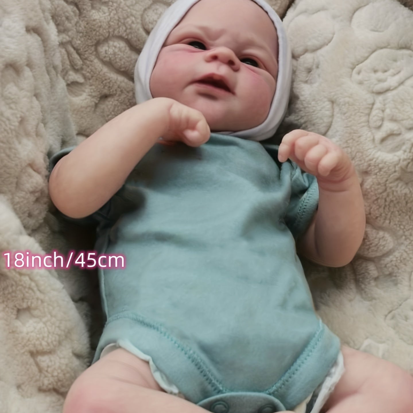 18" Newborn Elijah Doll Realistic Hand Painted Collectible Art