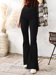 High Waist Wide Leg Denim Pants Flared Jeans