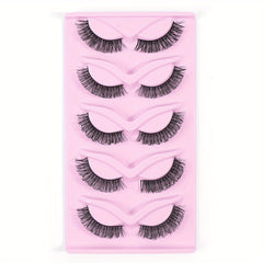 5 Pairs False Eyelashes Thick Fluffy Lashes Extension