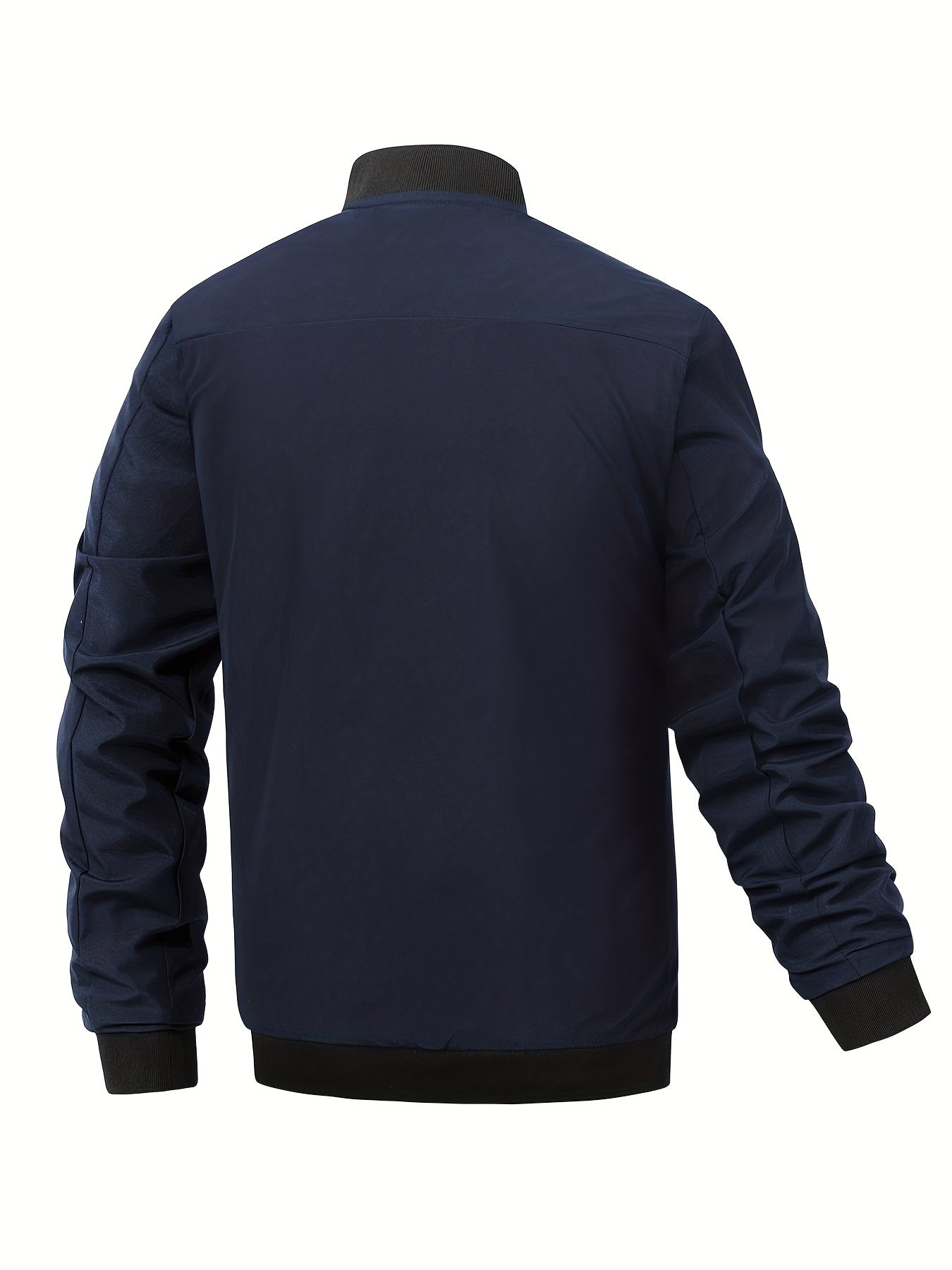 Men's Casual Baseball Collar Zip Up Jacket Coat for Spring Fall