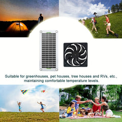 30W Solar Exhaust Fan Waterproof Durable Lightweight Easy to Use