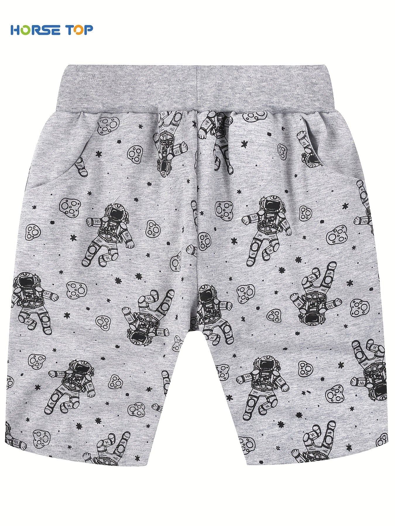 Boys Dinosaur Print Elastic Waist Casual Shorts Kids Summer Clothes