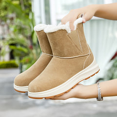 Women's Platform Snow Boots Plush Lined Short Boots