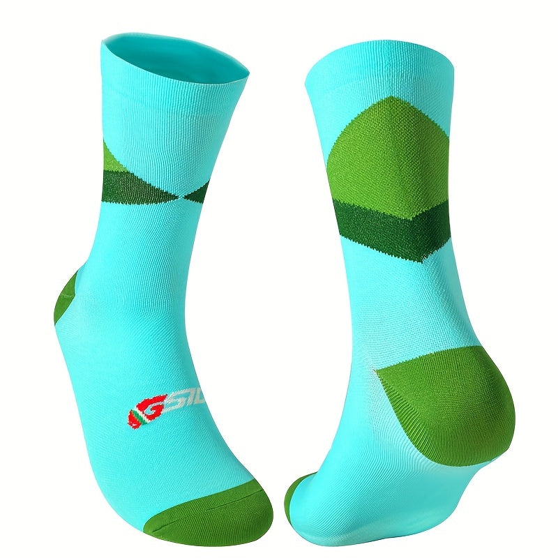 Geometric Pattern Mid calf Socks for Outdoor Activities