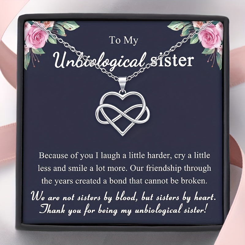Infinite Heart Necklace Unbiological Sister Friends