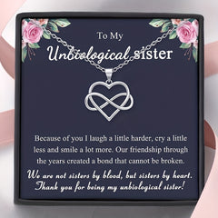 Infinite Heart Necklace Unbiological Sister Friends