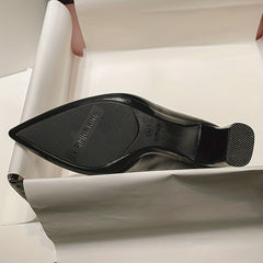 Women's Pointed Toe Block Heeled Pumps