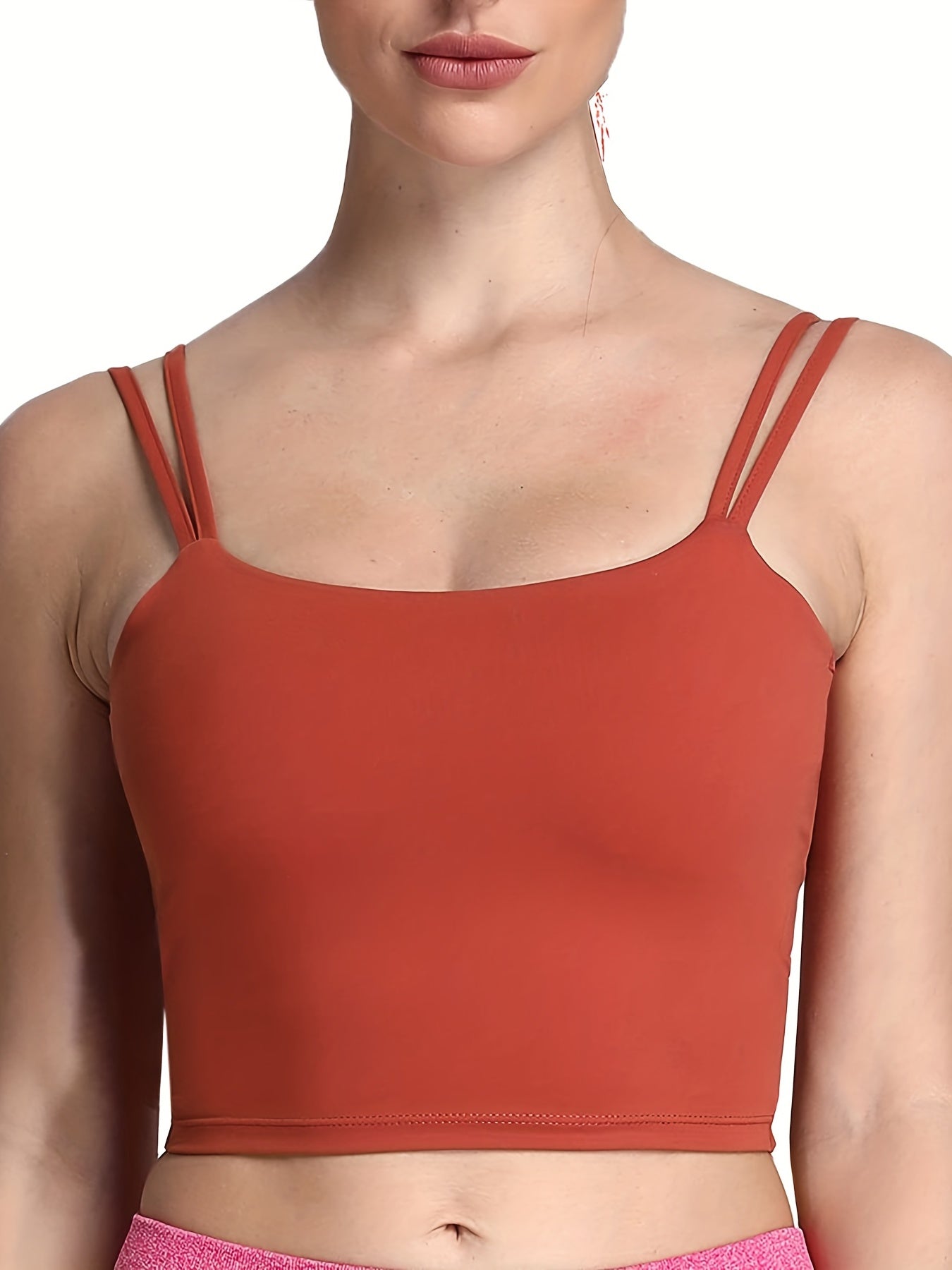 Women's Twist Back Sports Bra Padded Backless Yoga Crop Tank Top