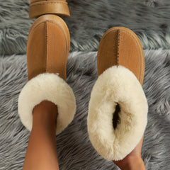 Plush Lined Furry Thermal Snow Boots Non Slip Winter Shoes