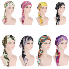 Floral Turban Cap Bandana Head Wrap For Women Girls