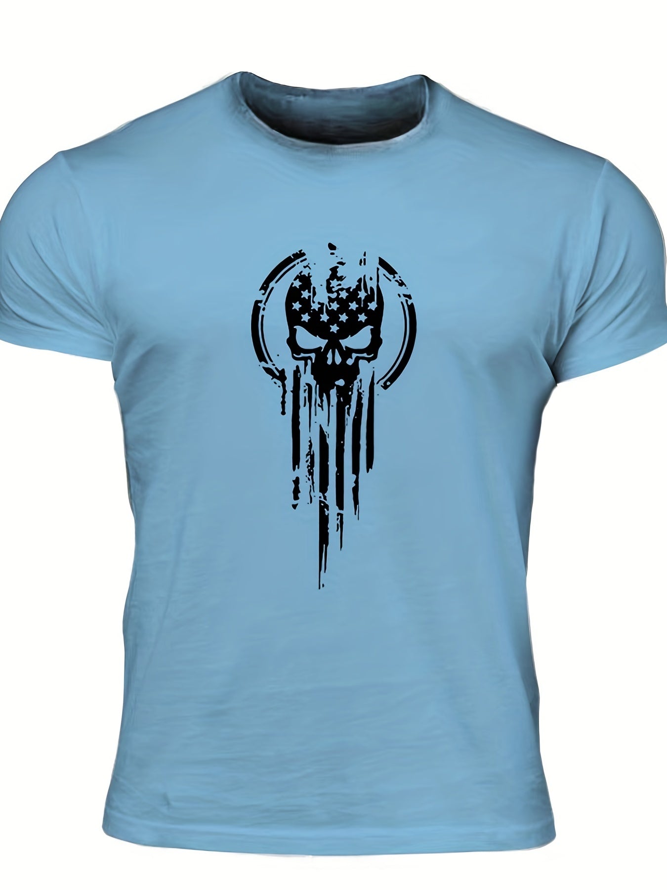 Vintage Skull Graphic T-Shirt for Men Comfortable Crew Neck Tee