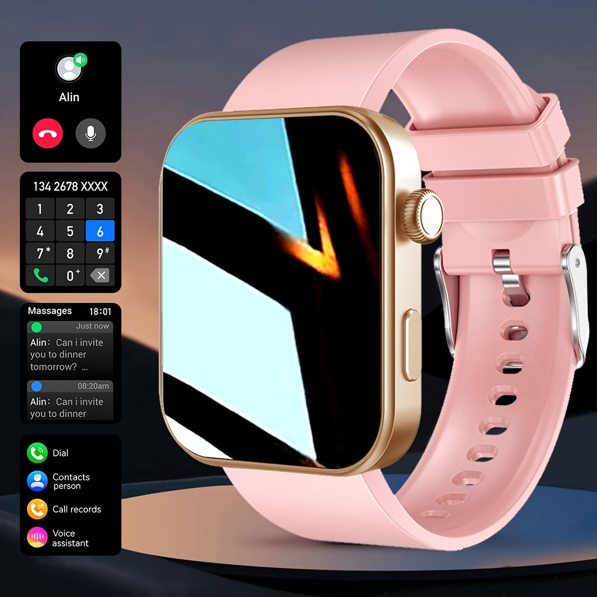 Smartwatch Wireless Call 1.85 inch Display
