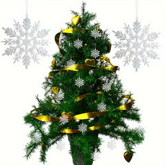 70pcs Christmas Snowflake Decorations for DIY Crafts