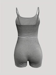 Spaghetti Strap Cami Top & Biker Shorts Set