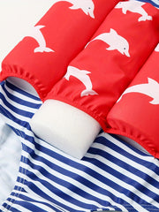 Kids Buoyancy Swimsuit Baby Cartoon Graphic Onesie