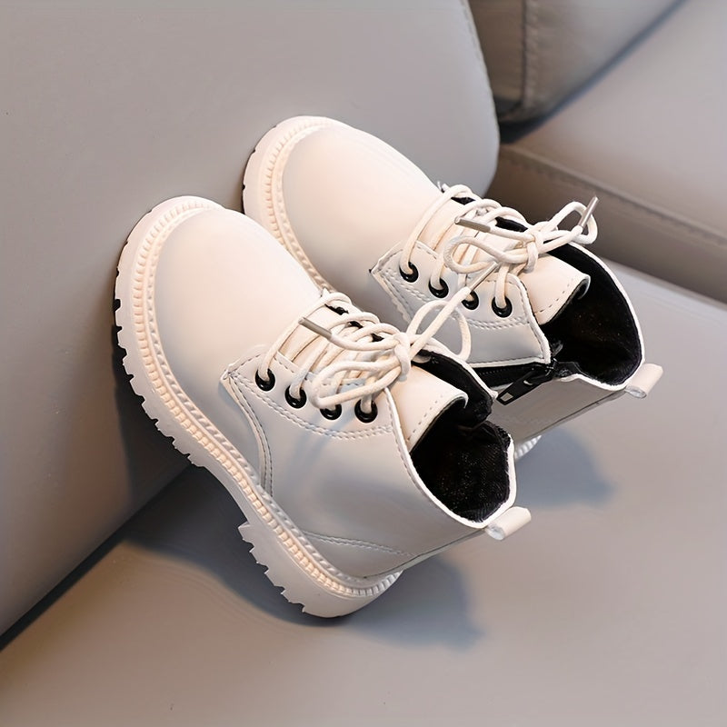 Boys Vintage Zipper Boots Non Slip Indoor Outdoor Spring Autumn