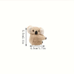 2pcs Koala Small Grab Clip Plush Koala Female Bangs Side Clip Headwear