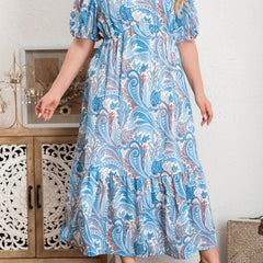 Paisley Floral Print Maxi Dress