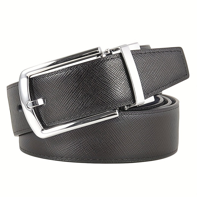 Men's Leather Business Belt Square Pin Buckle Waist Strap Belt