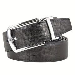 Men's Leather Business Belt Square Pin Buckle Waist Strap Belt