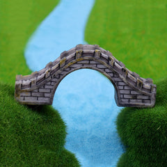 Resin Semi-circular Bridge Statue for Micro Landscape Decoration
