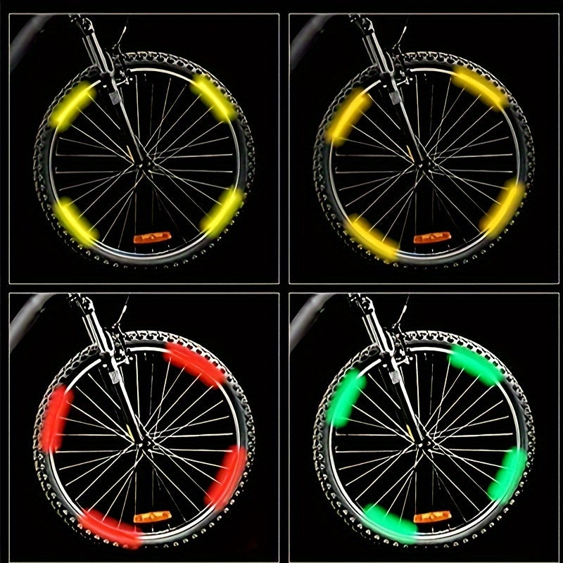 Bicycle Wheel Reflective Sticker Helmet Wheel Ring Protective Strip