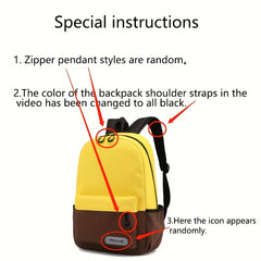 Unique Contrast Children's Backpack for Kindergarten Students
