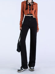 High Waist Wide Leg Jeans Loose Fit