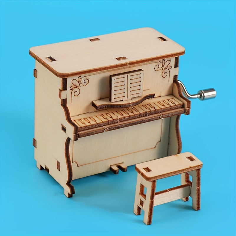 Hand-Assembled Piano Music Box for Kids