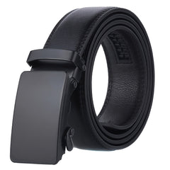 Men's Automatic Buckle Adjustable Business PU Leather Belt